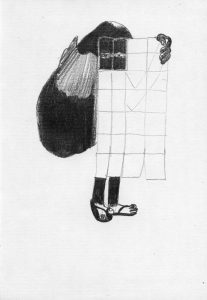 Ralph Schuster »Normalwege« (aus dem Buch "Sweeping w/1 eye open", 2016), Bleistift auf Papier, 21 x 14,8 cm Courtesy Ralph Schuster und Linn Lühn
