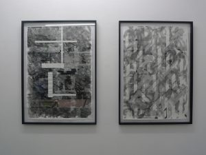 Meshes, Tusche auf Papier, 2017/18, 102 x 73 cm